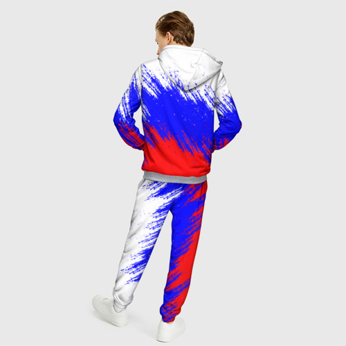 Мужской 3D костюм с принтом Россия, вид сзади #2