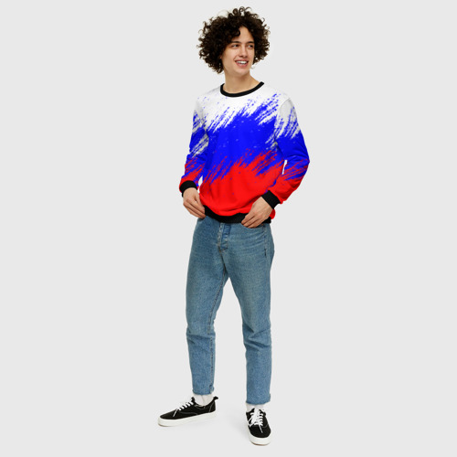 Мужской 3D свитшот с принтом Россия, вид сбоку #3
