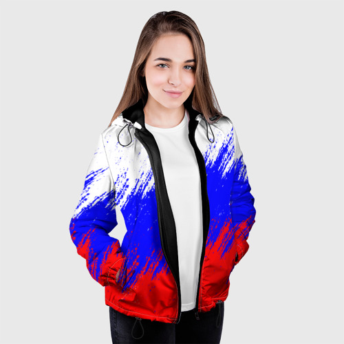 Женская куртка 3D с принтом Россия, вид сбоку #3