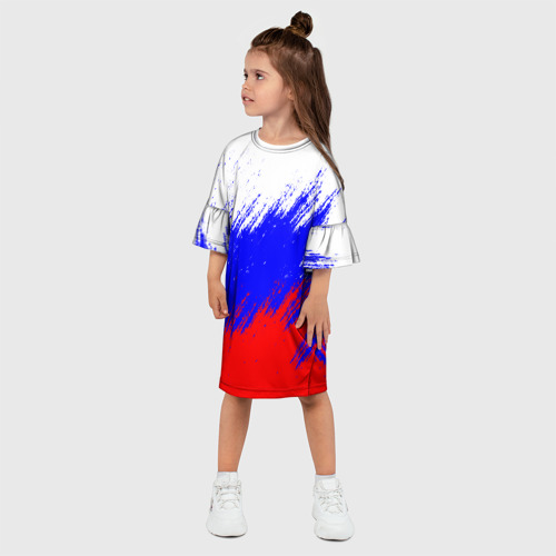 Детское платье 3D с принтом Россия, фото на моделе #1