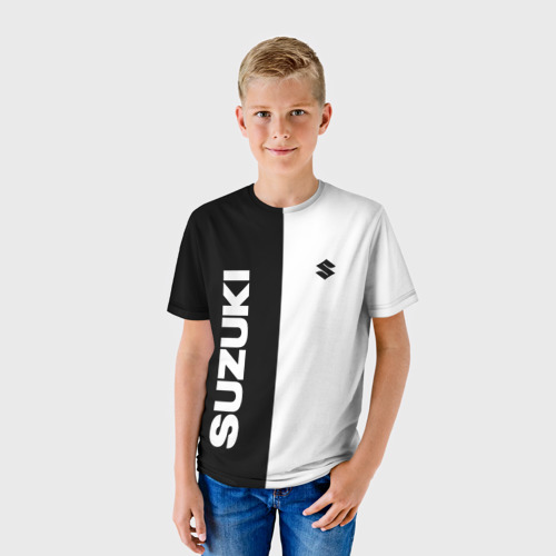 Детская футболка 3D с принтом SUZUKI | СУЗУКИ (Z), фото на моделе #1