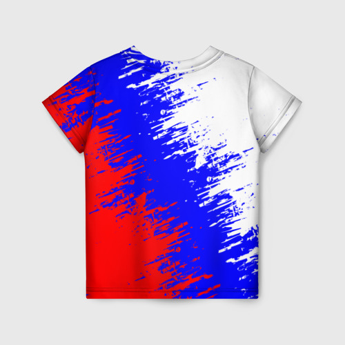 Детская 3D футболка с принтом Россия, вид сзади #1