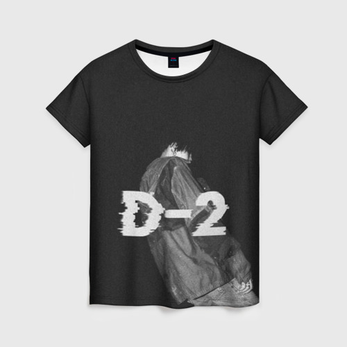 Женская футболка 3D с принтом Agust D D-2 by BTS, вид спереди #2