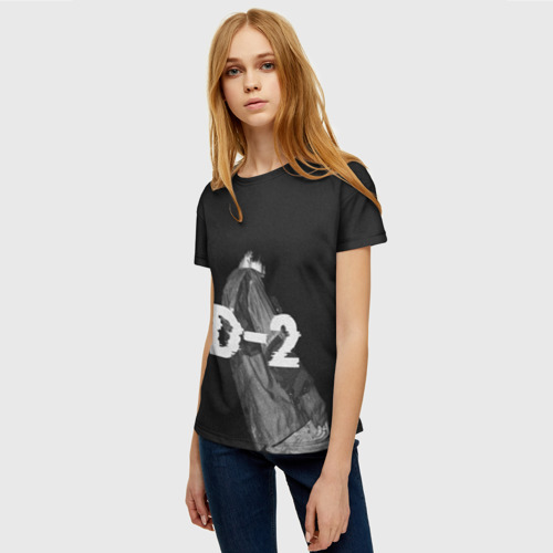 Женская футболка 3D с принтом Agust D D-2 by BTS, фото на моделе #1