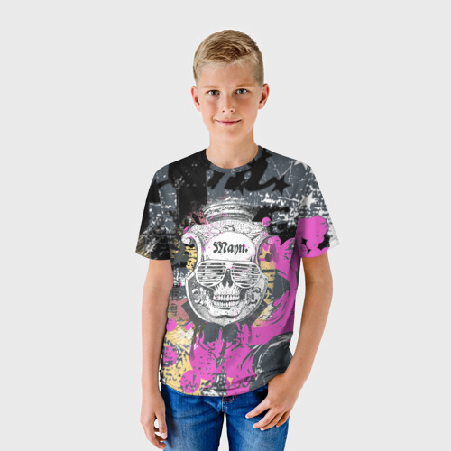 Детская футболка 3D с принтом Череп, фото на моделе #1