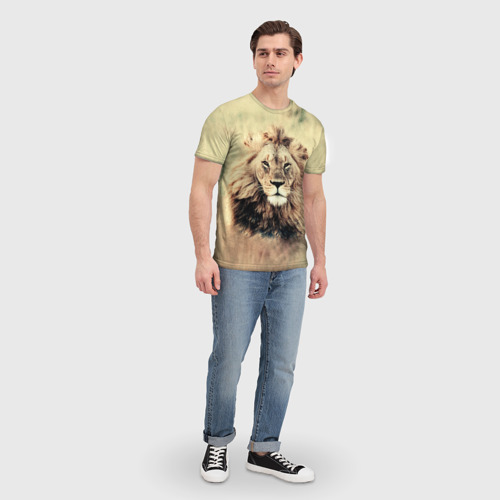 Мужская 3D футболка с принтом Lion King, вид сбоку #3