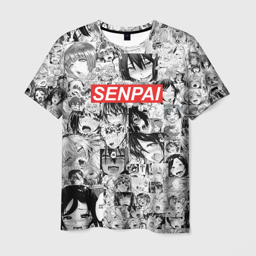 Мужская футболка 3D с принтом SENPAI, вид спереди #2