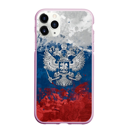 Чехол для iPhone 11 Pro Max матовый с принтом Россия, вид спереди #2