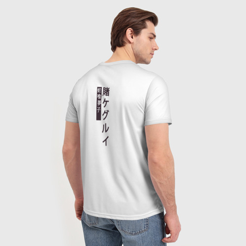 Мужская футболка 3D с принтом Kakegurui пики в темноте, вид сзади #2