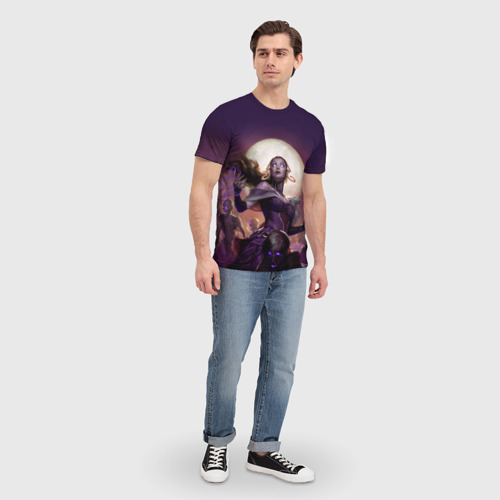 Мужская 3D футболка с принтом Eldritch Moon, вид сбоку #3