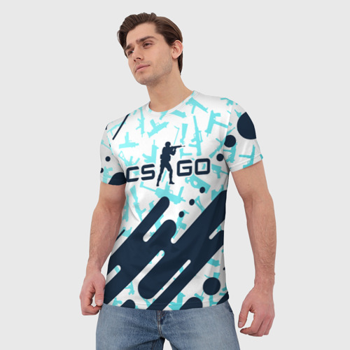 Мужская футболка 3D с принтом CS GO КС Го, фото на моделе #1