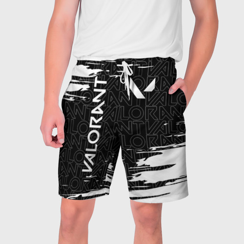 Мужские шорты 3D с принтом VALORANT / ВАЛОРАНТ, вид спереди #2