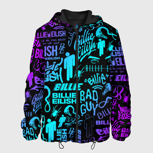 Мужская куртка 3D с принтом BILLIE EILISH | БИЛЛИ АЙЛИШ, вид спереди #2