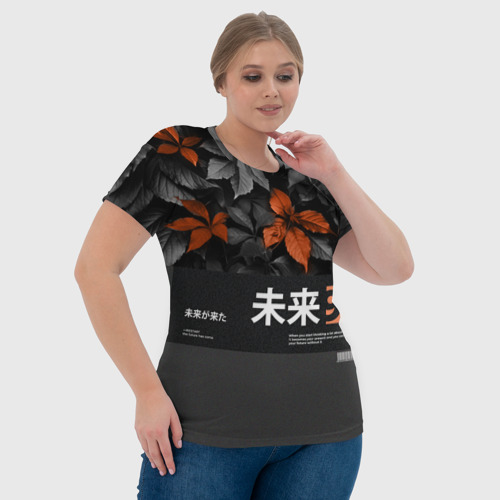 Женская футболка 3D с принтом Orange Japan, фото #4
