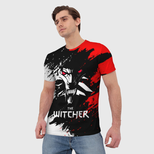 Мужская футболка 3D с принтом The Witcher, фото на моделе #1