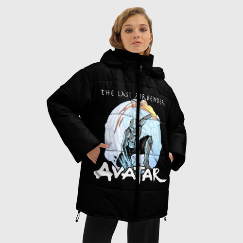 Женская зимняя куртка 3D с принтом Аватар Легенда об Аанге, фото на моделе #1