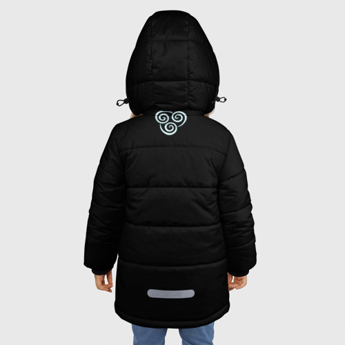 Зимняя куртка для девочек 3D с принтом Аватар Легенда об Аанге, вид сзади #2