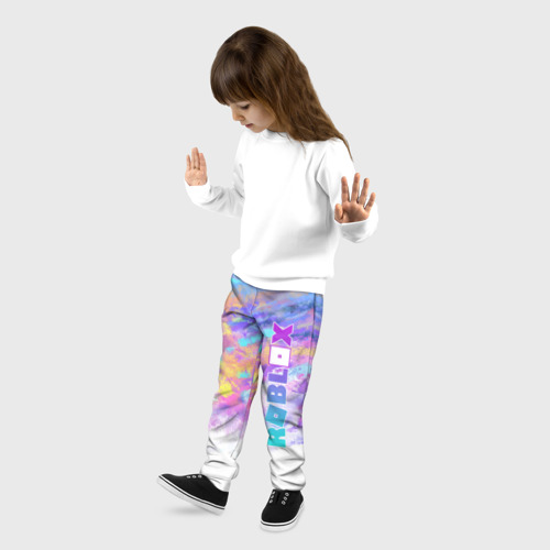 Детские брюки 3D с принтом ROBLOX | РОБЛОКС, фото на моделе #1