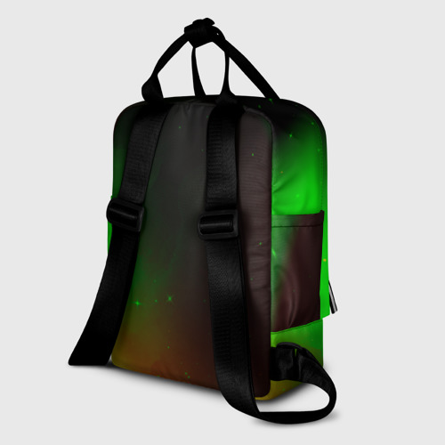 Женский рюкзак 3D с принтом MINECRAFT / МАЙНКРАФТ, вид сзади #1