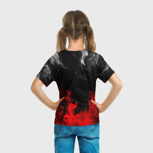 Детская футболка 3D с принтом VALORANT | ВАЛОРАНТ, вид сзади #2