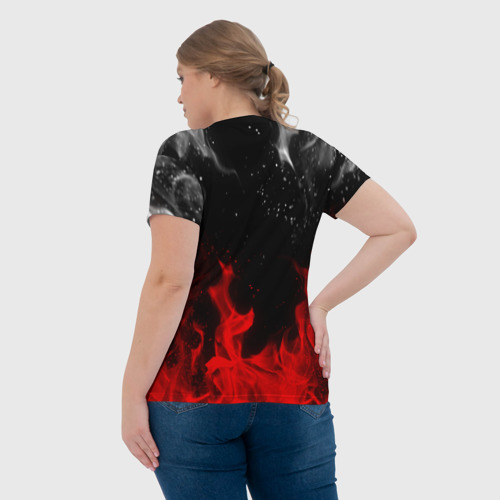 Женская футболка 3D с принтом VALORANT | ВАЛОРАНТ, вид сзади #2