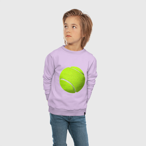 Детский свитшот хлопок с принтом Теннис, вид сбоку #3