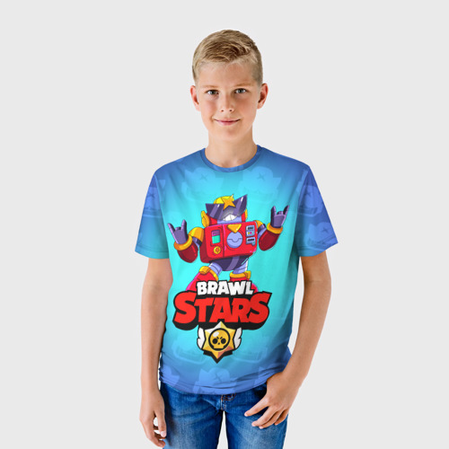 Детская футболка 3D с принтом Вольт - Brawl Stars, фото на моделе #1