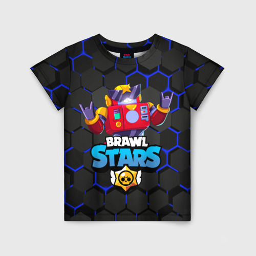 Детская футболка 3D с принтом Бравл старс surge волна, вид спереди #2