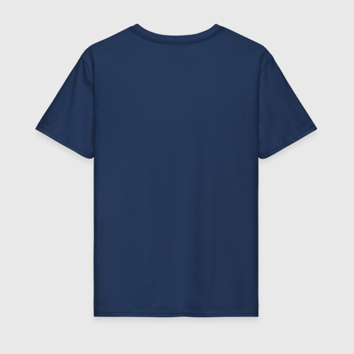 Мужская футболка хлопок с принтом Метеорит на груди 2D 8 бит, вид сзади #1