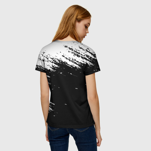 Женская футболка 3D с принтом TOYOTA, вид сзади #2