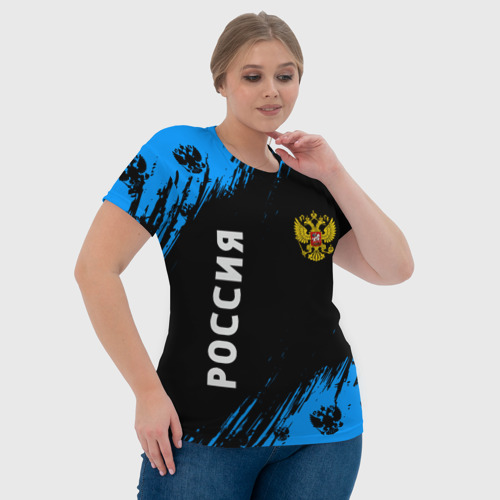 Женская футболка 3D с принтом Россия Russia, фото #4