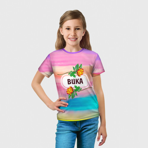 Детская футболка 3D с принтом Виктория, вид сбоку #3
