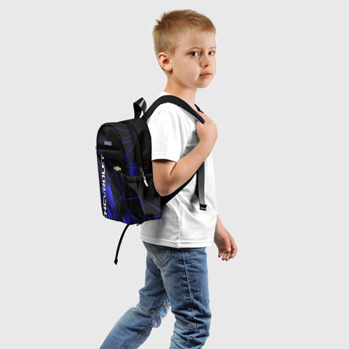 Детский рюкзак 3D с принтом CHEVROLET, вид сзади #1