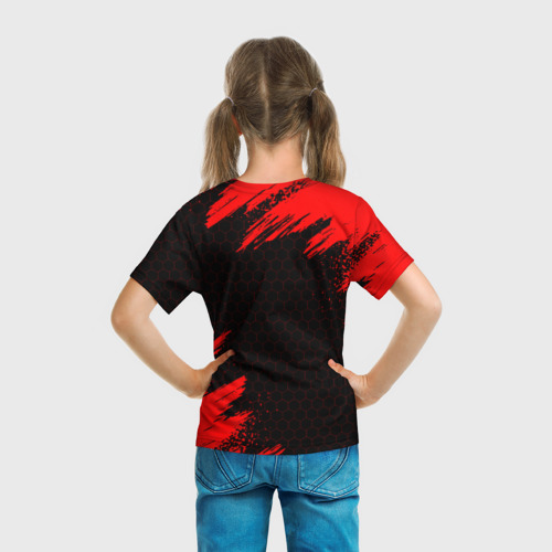 Детская футболка 3D с принтом AUDI, вид сзади #2