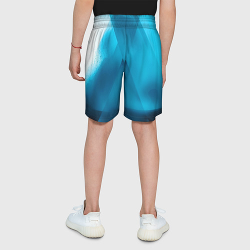 Детские спортивные шорты 3D с принтом VOLKSWAGEN, вид сзади #2