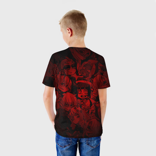 Детская футболка 3D с принтом HELLTAKER LUCIFER, вид сзади #2