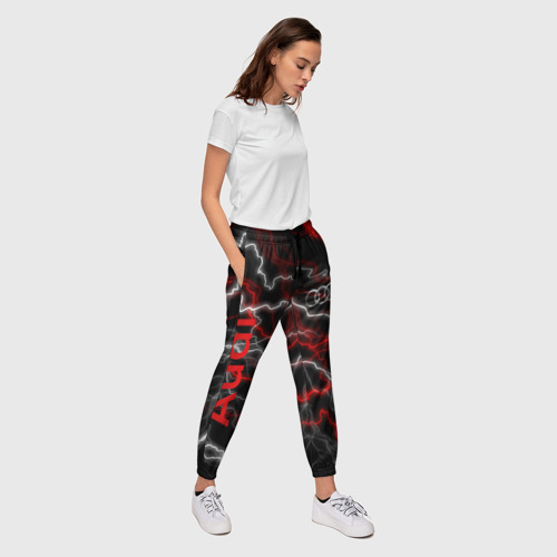 Женские брюки 3D с принтом AUDI, вид сбоку #3