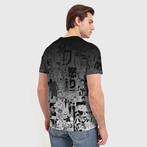 Мужская футболка 3D с принтом Моб Психо 100, вид сзади #2