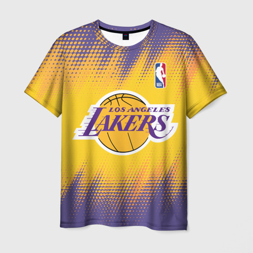 Мужская футболка 3D с принтом Los Angeles Lakers, вид спереди #2