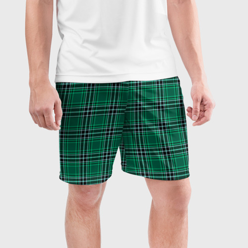 Мужские шорты спортивные с принтом The Gentlemen Green, фото на моделе #1