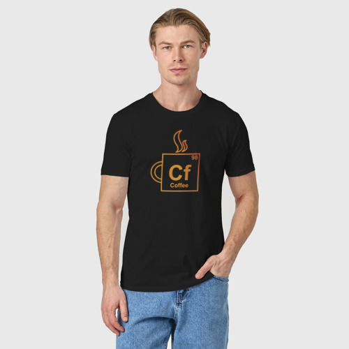 Мужская футболка хлопок с принтом Cf coffee, фото на моделе #1