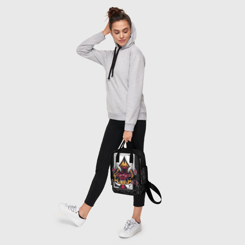 Женский рюкзак 3D с принтом Карточный дьявол Пиковый туз, фото #4