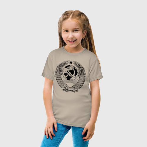 Детская футболка хлопок с принтом СССР (двусторонняя), вид сбоку #3