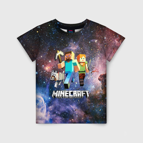 Детская футболка 3D с принтом MINECRAFT, вид спереди #2