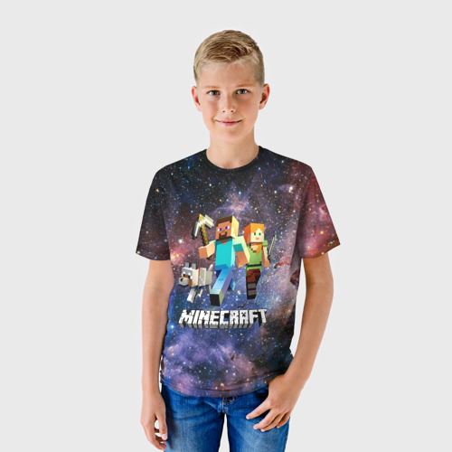 Детская футболка 3D с принтом MINECRAFT, фото на моделе #1