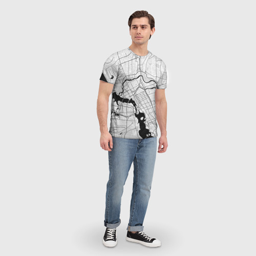 Мужская футболка 3D с принтом Генплан, вид сбоку #3