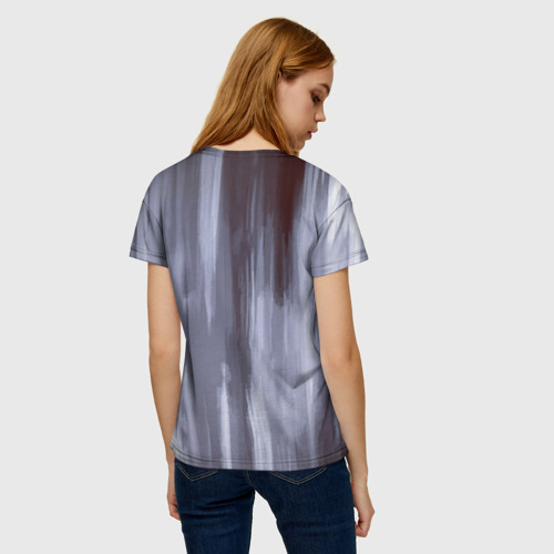Женская футболка 3D с принтом Сиреноголовый, вид сзади #2