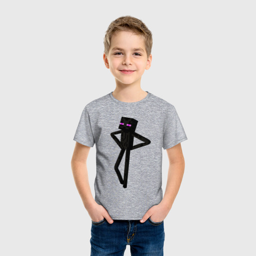 Детская футболка хлопок с принтом Minecraft, фото на моделе #1