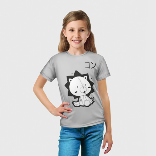 Детская футболка 3D с принтом Кон Bleach, вид сбоку #3