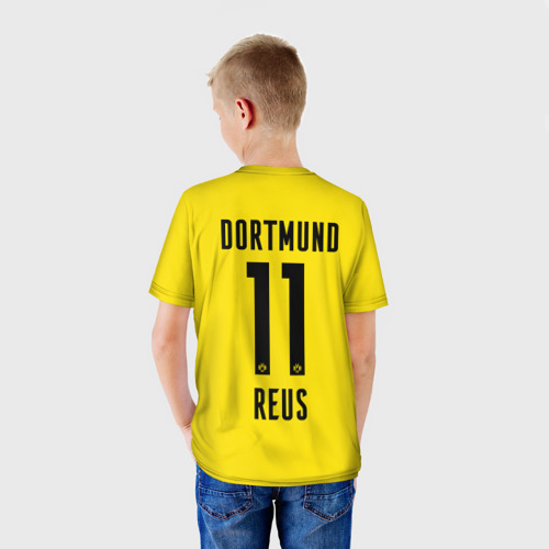 Детская футболка 3D с принтом Reus Borussia Dortmund 20-21, вид сзади #2